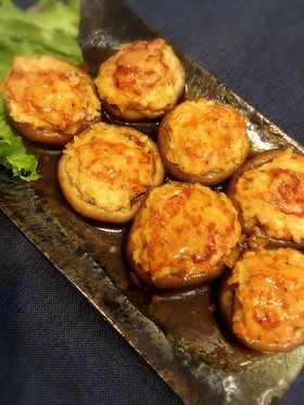 きのこ農家のしいたけの肉詰め