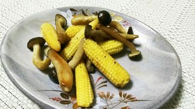 ヤングコーンのバター醤油炒め