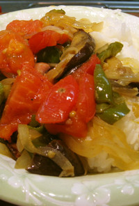夏野菜のラタトゥイユ風どんぶり