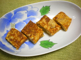 キムチ納豆の卵焼き