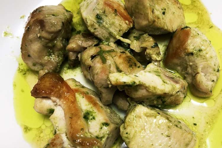 簡単 生バジルで 鶏肉のバジルソース焼き レシピ 作り方 By 菜緒 クックパッド 簡単おいしいみんなのレシピが357万品