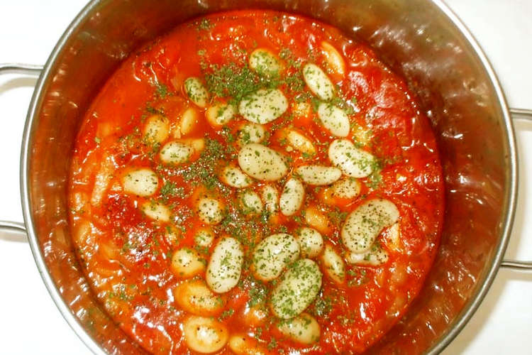 白インゲン豆ミネストローネ 簡単トマト缶 レシピ 作り方 By 漢方薬のタカキ大林店 クックパッド 簡単おいしいみんなのレシピが357万品
