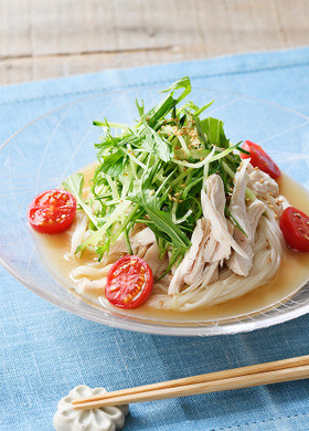 野菜たっぷり糀甘酒の冷やし白湯風そうめん