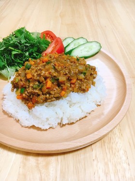 レンジとカレールーで簡単✤キーマカレー