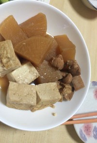 鶏肉と大根の煮物(焼き豆腐あり)