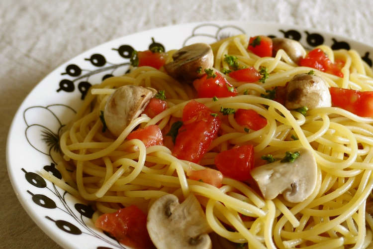 簡単 冷製パスタ トマト マッシュルーム レシピ 作り方 By 梅ミッキー クックパッド 簡単おいしいみんなのレシピが349万品