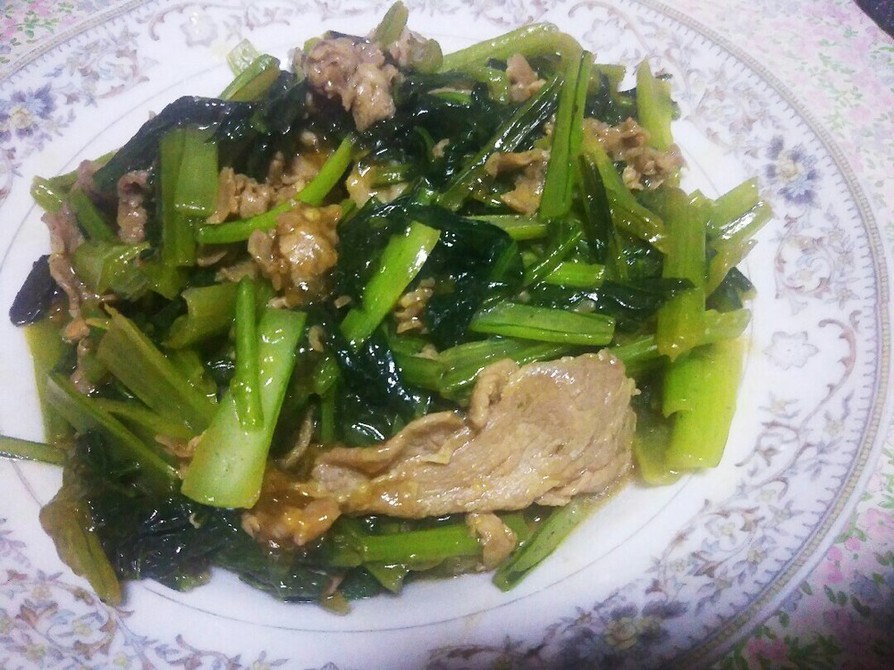 豚肉と小松菜の中華風炒め物の画像