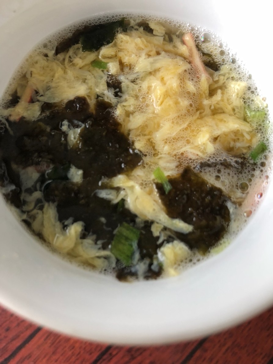 味付け海苔の卵スープの画像