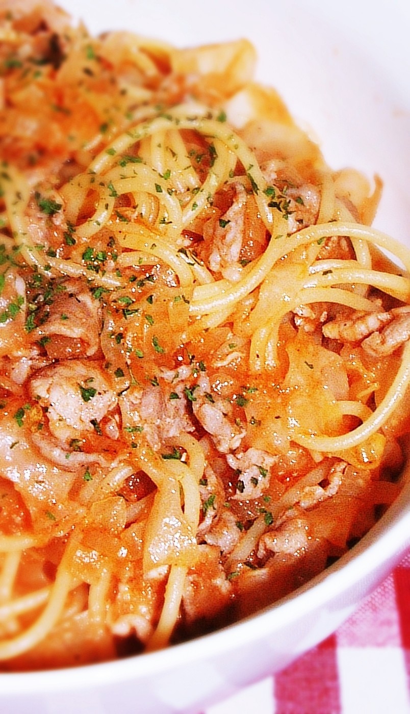 豚肉とキャベツのスパゲティ☆ボロネーゼ風の画像