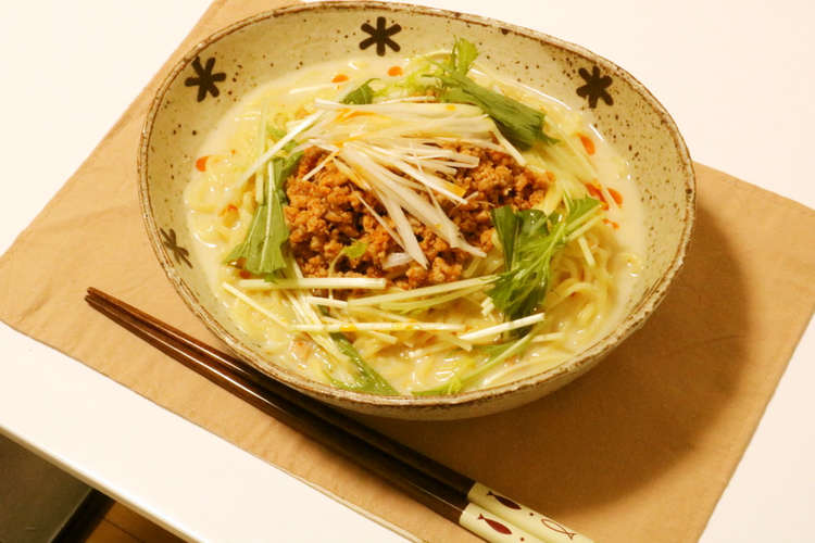 腸活 豆乳冷やし担々麺 レシピ 作り方 By Mykinso クックパッド
