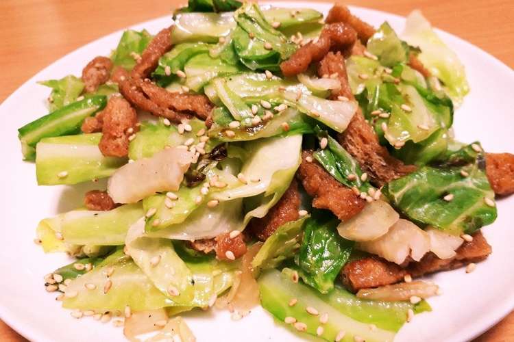 キャベツと刻み揚げの 炒め物 レシピ 作り方 By エマニエル 藤子 クックパッド 簡単おいしいみんなのレシピが352万品