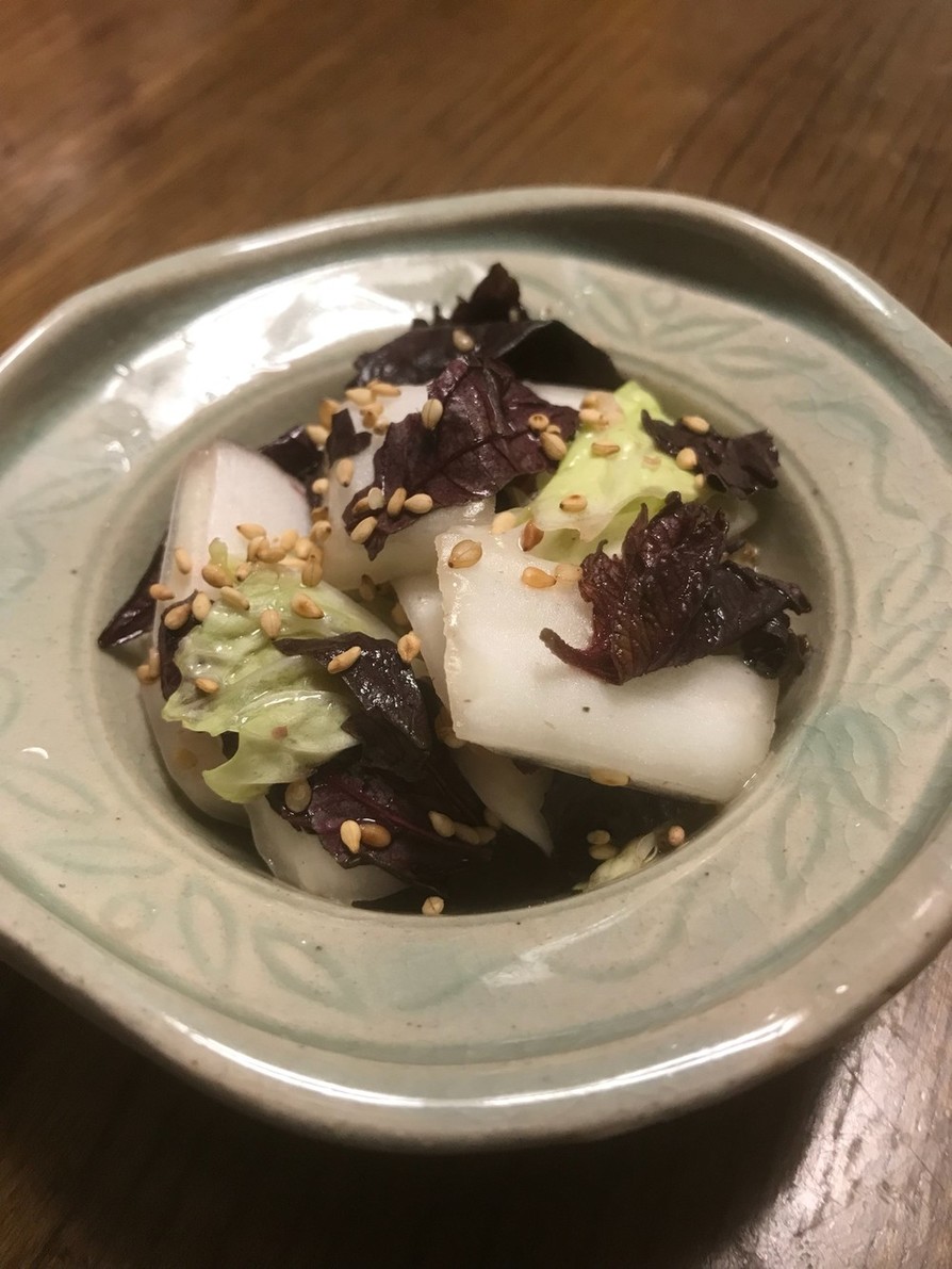 相性抜群 白菜と紫シソの超簡単酢ゴマ漬けの画像