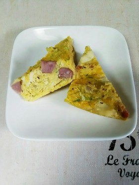 カット野菜とお豆腐★レンジでキッシュ