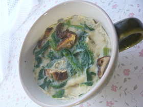 レンジで♪茶碗蒸し風、たまごスープ