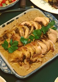 ポルチーニ茸と鶏モモのインボルティー二