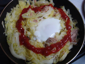 たっぷりキャベツのツナ&たまご