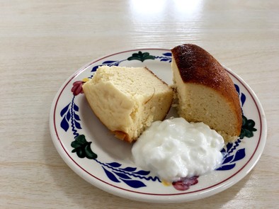 低糖質な炊飯器ヨーグルトチーズケーキの写真