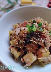 高菜と高野豆腐♡ツナ胡麻炒め