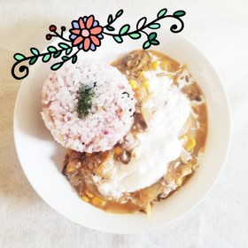 ビーフストロガノフ風ごはん