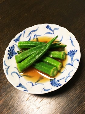 オクラのおひたし塩麹柚子胡椒!