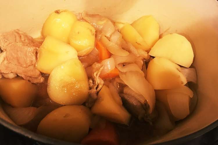 無水調理で激ウマ肉じゃが 超簡単 レシピ 作り方 By ゆきんちゃん クックパッド 簡単おいしいみんなのレシピが356万品
