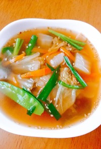 冷凍野菜で☆具だくさんの中華点心スープ