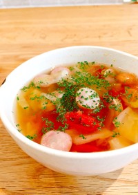 母の味〜白だしで作る和風トマトスープ