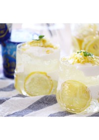 レモンシロップで作るふるふるレモンゼリー
