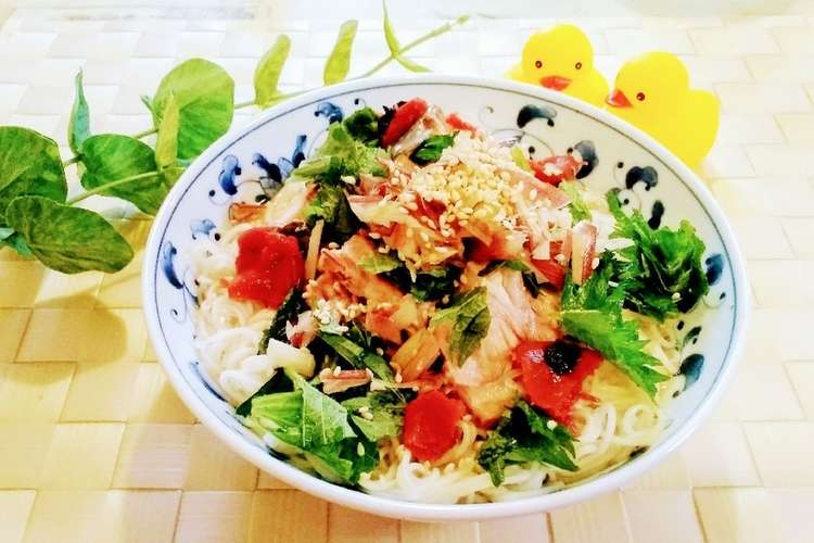 ひんやりさっぱり鯖缶のそのまんまそうめん レシピ 作り方 By ももちゃんのれしぴ クックパッド 簡単おいしいみんなのレシピが360万品