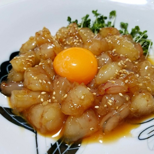 赤エビのユッケ風 レシピ 作り方 By クック5icq6e クックパッド 簡単おいしいみんなのレシピが361万品