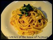 ウニの味?!エリンギの和風クリームパスタの写真