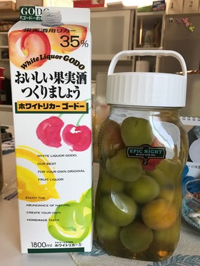 早く飲める冷凍梅のはちみつ梅酒