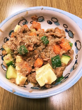 栄養満点♪納豆サラダ