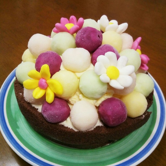 お誕生日や記念日に カラフルアイスケーキ レシピ 作り方 By たはぴのかか クックパッド