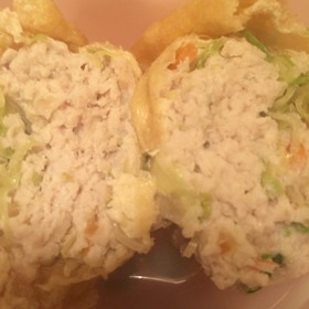 高タンパク低糖質☆簡単薄揚げ鶏野菜バーグ