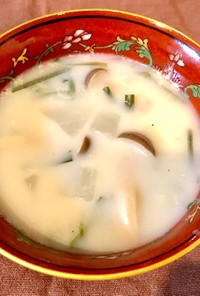ニラの中華ミルクスープ