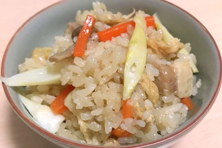 根曲がり竹でたけのこご飯 レシピ 作り方 By しおりんりん クックパッド 簡単おいしいみんなのレシピが357万品