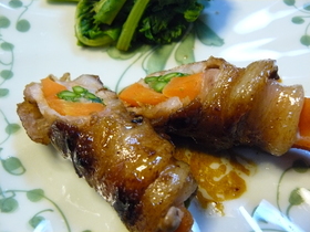 豚肉ロールの甘辛さっぱり焼き