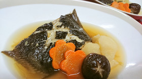 レンチン!一緒に煮て時短!真ガレイの煮魚