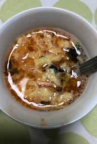 残ったキムチの簡単スープ