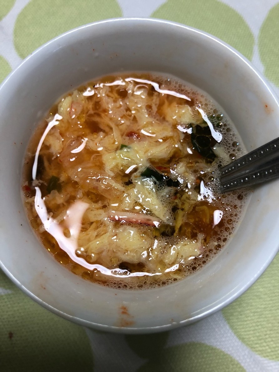 残ったキムチの簡単スープの画像