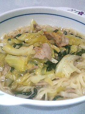 もつ鍋風うどん