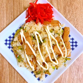 どか〜んとゴーヤスパム飯!(ゴーヤ炒飯)