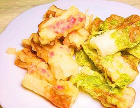 ピリッと紅しょうが!ちくわの磯辺揚げ