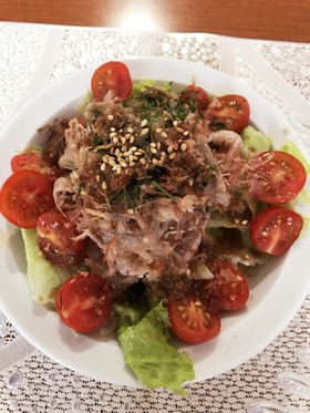 冷しゃぶのおろし梅じそポン酢サラダ!