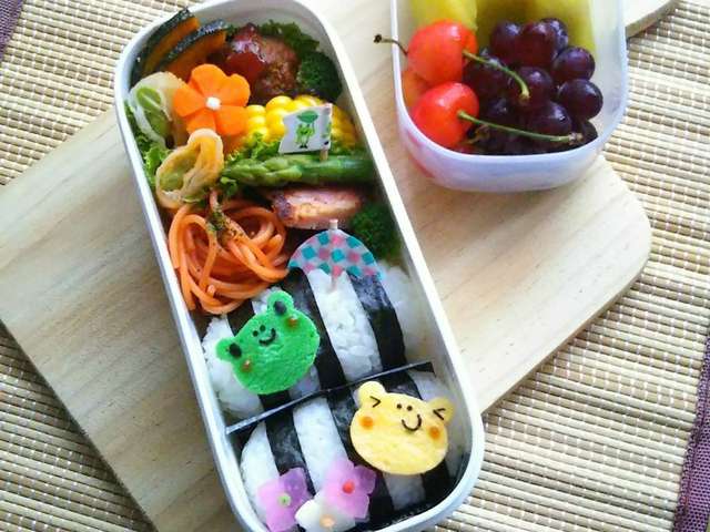 キャラ弁 カエルちゃんの梅雨弁当 By Iohinamama クックパッド