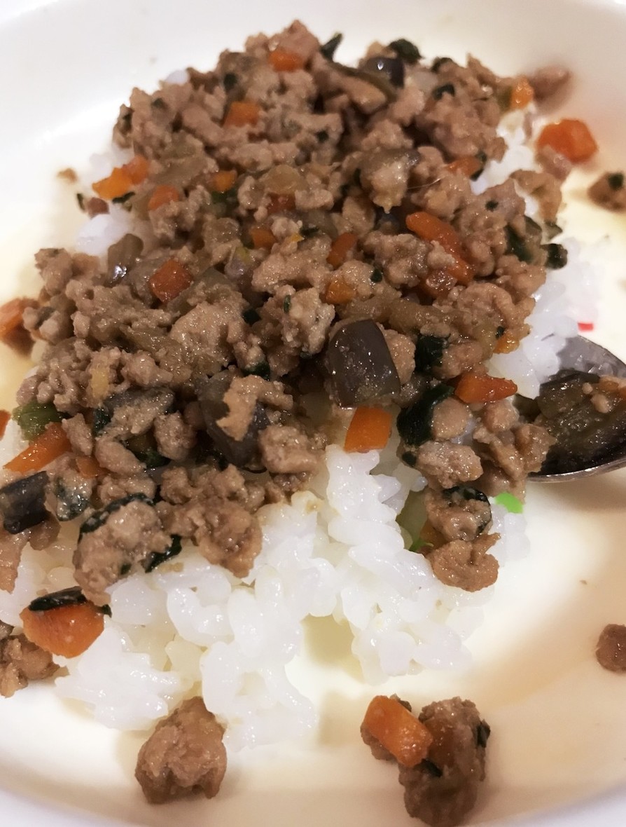 子供も食べれる♡かける麻婆茄子の画像