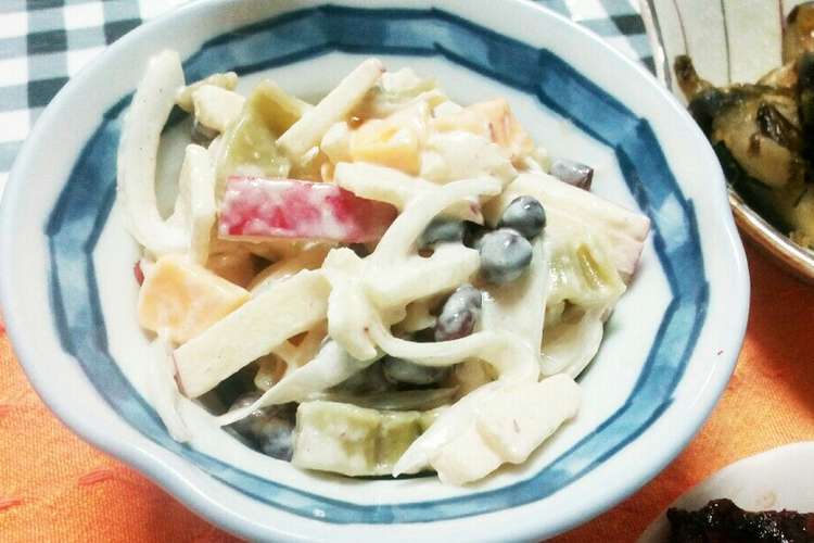 私のお気に入り小豆と林檎のマカロニサラダ レシピ 作り方 By まぶたん クックパッド 簡単おいしいみんなのレシピが350万品