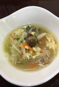 セロリの葉っぱで野菜スープ