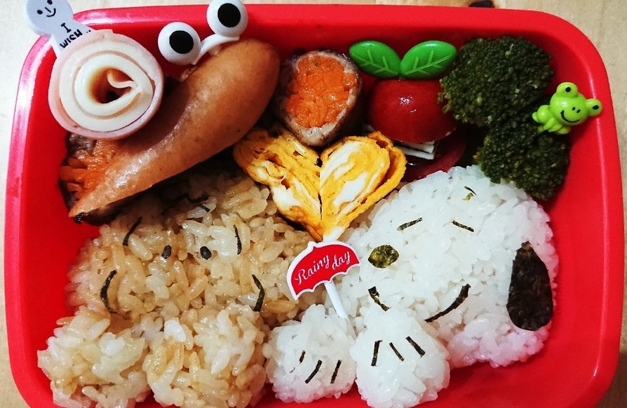 幼稚園のお弁当第7段!!スヌーピー♪の画像